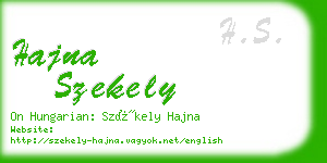 hajna szekely business card